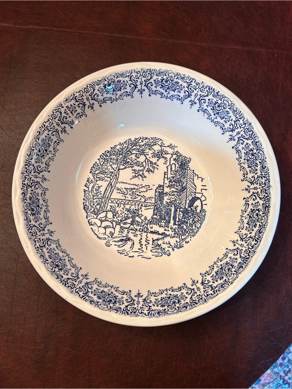 Blue & White vintage ceramic bowl NICE Ceramica Villanova Made Mondovì In Italy